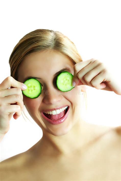 Cucumber face mask stock photo. Image of care, bathrobe - 4372304