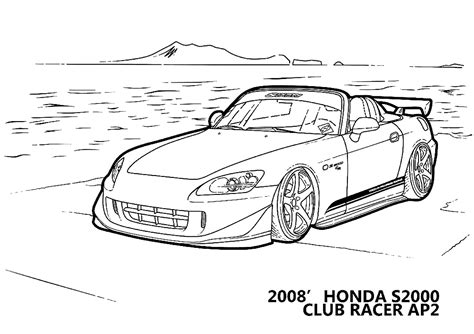 Honda Coloring Pages to download and print for free