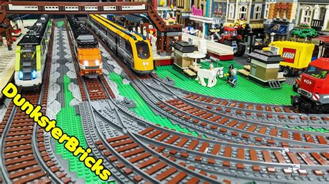 LEGO Train Track Setup and Station Expansion! Massive Train Station and 4 Bridges! - YouTube