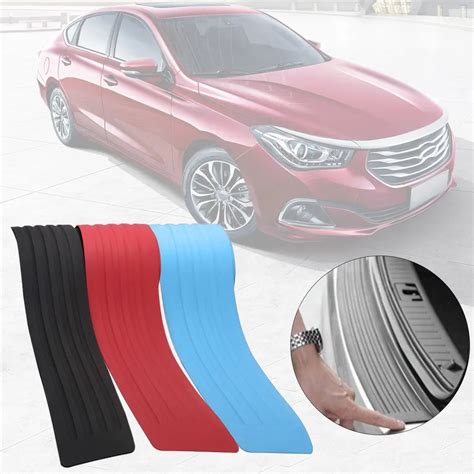 1Pc Universal Rear Bumper Protector Silicone Protective Strip Car ...