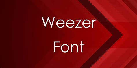 Weezer Font Free Download