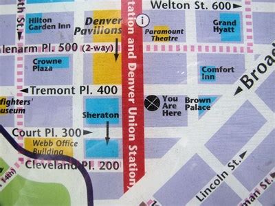 Your Are Here 16th Street Mall Map - Denver, CO - 'You Are Here' Maps on Waymarking.com