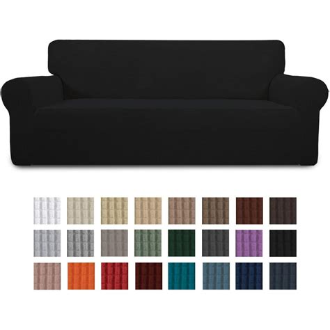 Easy-Going Jacquard Stretch Sofa Slipcover Non Slip Couch Cover, Sofa Size, Black - Walmart.com ...