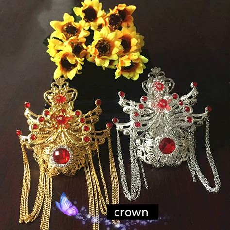 2 colors prince crown swordsman hair accessories ancient hairpin ...