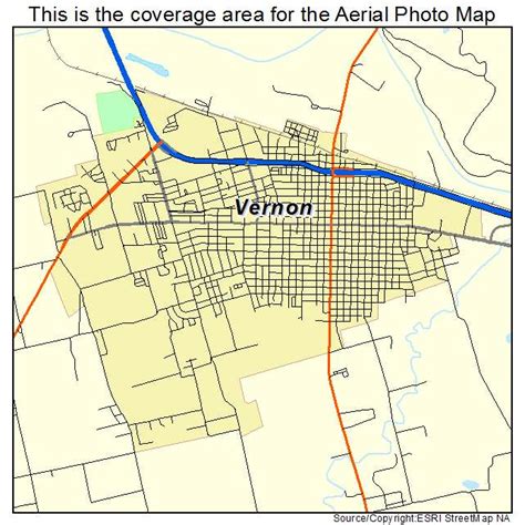 Aerial Photography Map of Vernon, TX Texas