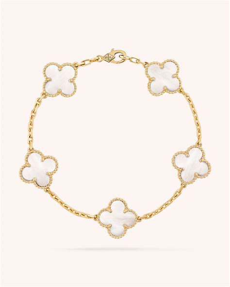 Van Cleef & Arpels Vintage Alhambra Bracelet, 5 Motifs | Neiman Marcus