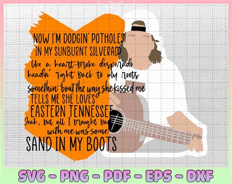 Morgan Wallen Svg Sand in my Boots Song Lyrics Svg Wallen | Etsy