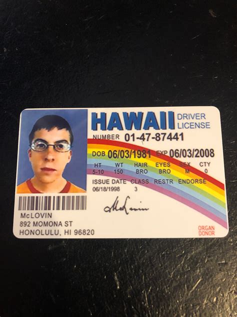 Figurines & Knick Knacks McLovin Superbad Movie Prop ID License McLovin License Collectibles ...