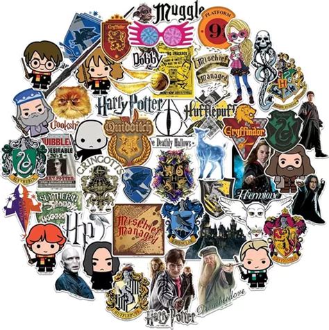 Calcos Stickers Harry Potter Recortados Surtidos X 15u