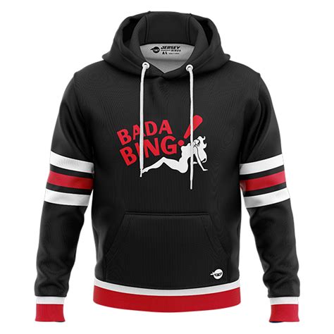 Jersey Ninja - Bada Bing Black Performance Hoodie