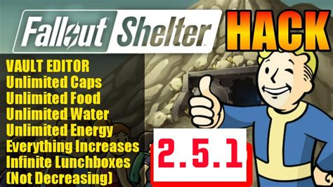 Fallout Shelter Unlimited Hack + MOD For All Version - Unlimited Everything,No Decrease Only ...