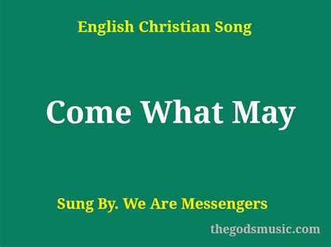 Come What May Song Lyrics