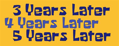 Years Later Spongebob Font 3/4/5 Svg, Png, Jpg Art - Etsy