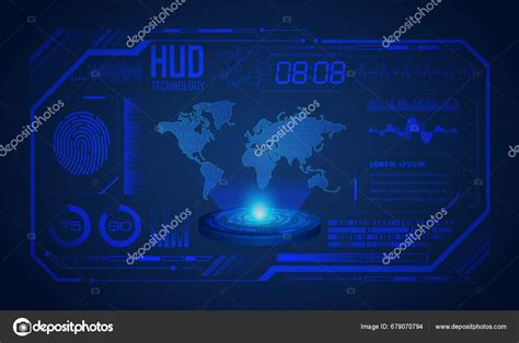 Futuristic Hud Hologram Interface Abstract Technology Interface Stock ...