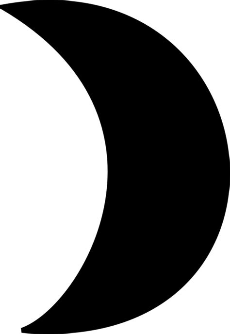 Moon Crescent Waxing · Free vector graphic on Pixabay