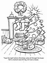 Twas The Night Before Christmas Coloring Book  Home sketch template