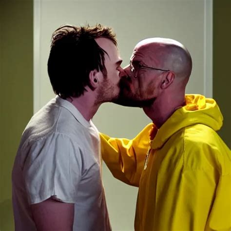 side angle of walter white passionately kissing jesse | Stable ...