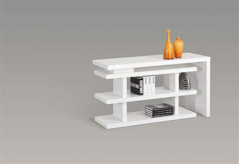 Modern High Gloss White Office Desk with Shelving System Oklahoma ...