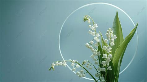 A Bouquet Of Lilies Of The Valley Stands In A Circle On The Background, Flower, Bouquet, White ...