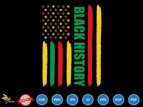 Black History Flag Svg, Black History Month Svg, Juneteenth American Flag Freedom Day SVG ...