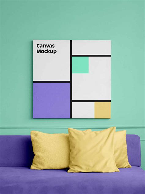 Free Square Canvas Mockup (PSD)