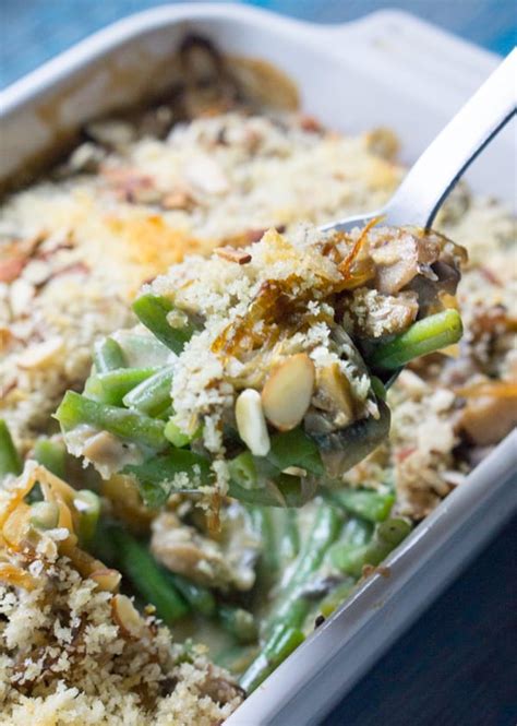 Vegan Green Bean Casserole: vegan Thanksgiving side - The Kitchen Girl