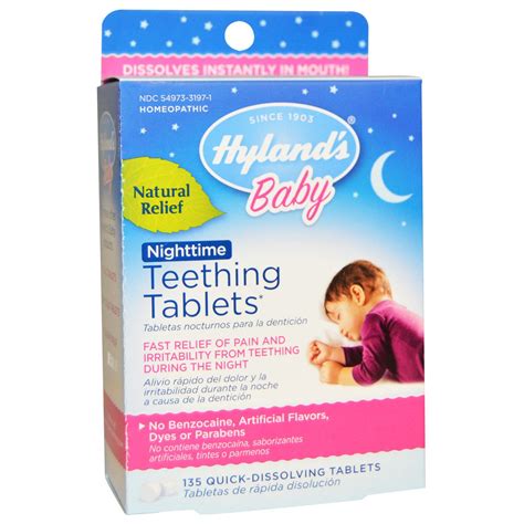 Hyland's, Baby Nighttime Teething Tablets, 135 Quick-Dissolving Tablets ...