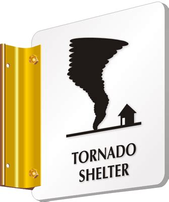 Emergency Sign - In Case Of Emergency Signs, Tornado Shelter Sign, SKU ...