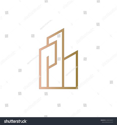 Building Line Gold Logo Vector Stock Vector (Royalty Free) 1640418337 | Shutterstock