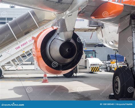 Exhaust of a Jet Engine of Airbus A320 Editorial Stock Photo - Image of airport, exhaust: 108188548