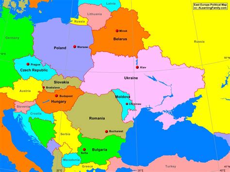 East Europe Political Map - A Learning Family