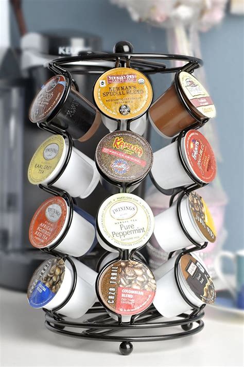 Coffee Pod Holder 24 K Cup Storage Rack Cups Organizer Keurig Spinning Carousel | Coffee pod ...