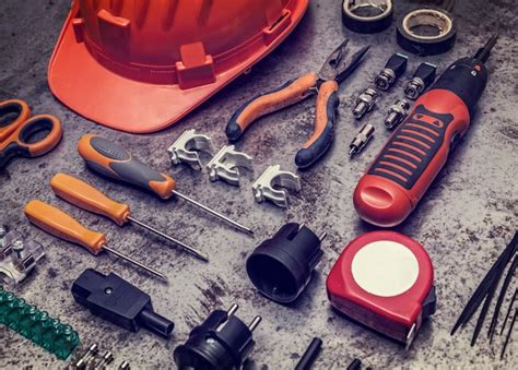 Premium Photo | Electrician tools background