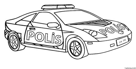 Police Car Coloring Page » Turkau