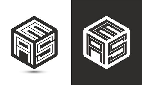 Premium Vector | Eas letter logo design with illustrator cube logo vector logo modern alphabet ...