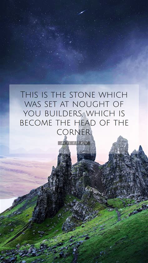 Acts 4:11 KJV Mobile Phone Wallpaper - This is the stone which was set at nought of you