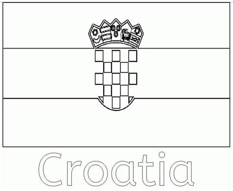 Croatia's Flag coloring page - Download, Print or Color Online for Free