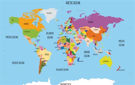 World Map With Countries And Oceans - vrogue.co