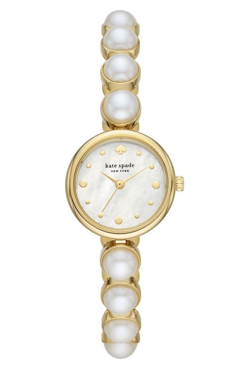 Women’s Kate Spade New York Monroe Imitation Pearl Bracelet Watch, 24mm ...