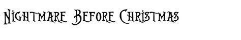 Nightmare Before Christmas free font