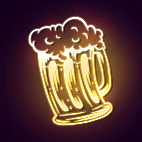 Neon yellow glass of beer design resource | premium image by rawpixel.com / NingZk V. | Beer ...