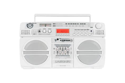 Wireless white boombox, Lasonic.