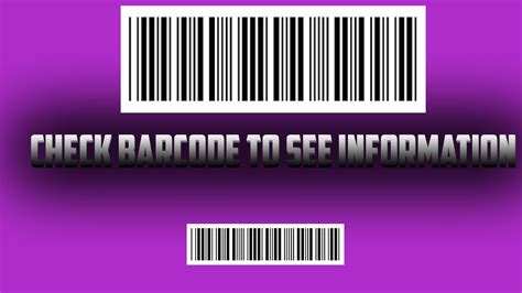 HOW TO CHECK BARCODE TO SEE INFORMATION - YouTube