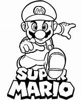 The super mario Bros coloring Page sketch template