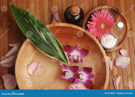 Bamboo Spa stock image. Image of herbal, towel, organic - 453055