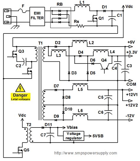 ATX computer power supply - Gallery Of Electronic Circuit Diagram Free