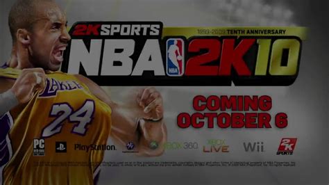 NBA 2K10 Official Trailer feat. Kobe Bryant - YouTube