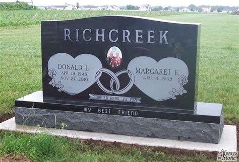 Double Headstone Design - Always in Stone - Elkhart, Indiana