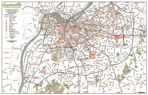 Louisville KY street map - Louisville street map (Kentucky USA)