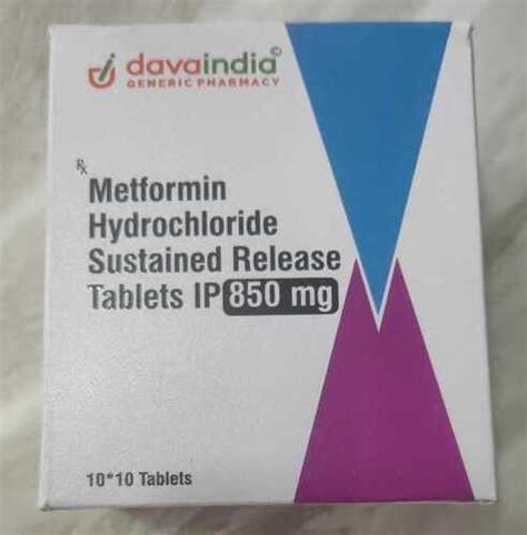 Metformin Hydrochloride Sustained Release Tablets Ip 850 Mg at Best ...